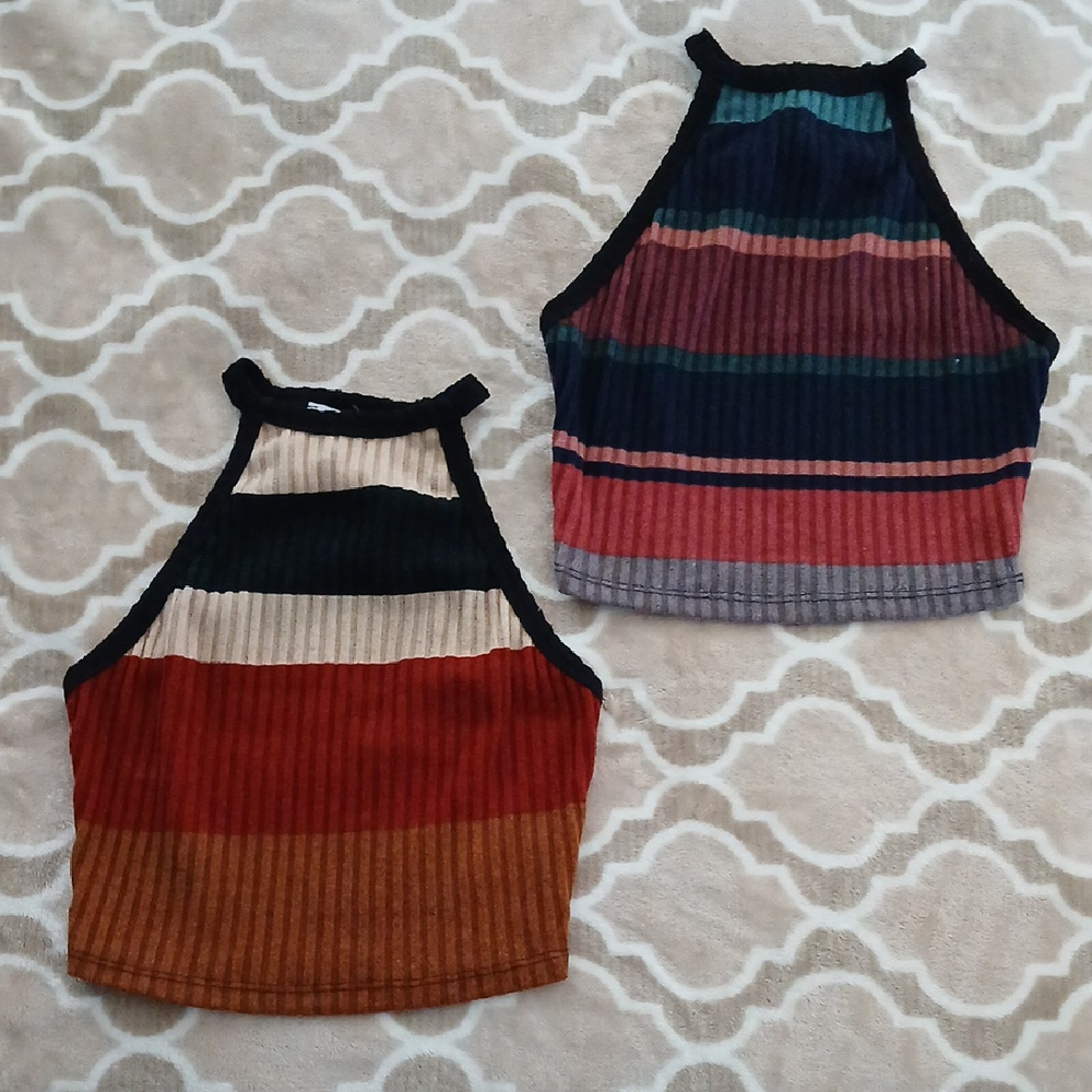 Ivory Rose Crop Tanks (2), Size S, NWOT